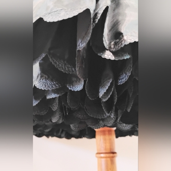 VINTAGE DOUBLE TIERED RUFFLED CRINOLINE - Picture 2 of 8